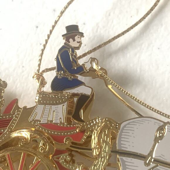 2001 WHITE HOUSE Christmas Ornament Historical Association Carriage Johnson EUC - Picture 6 of 10